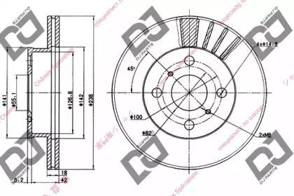 Тормозной диск DJ PARTS BD1004